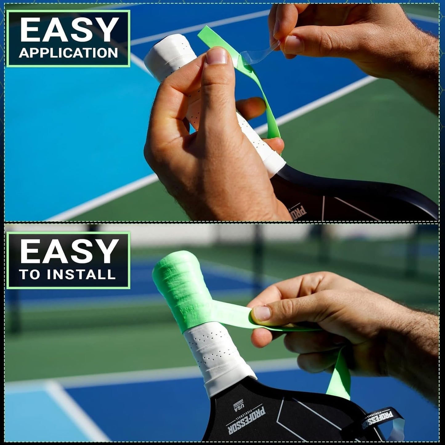 Rallyborn Pro Overgrips — Max-Tacky Moisture-Wicking Grip Tape, Multi-Pack