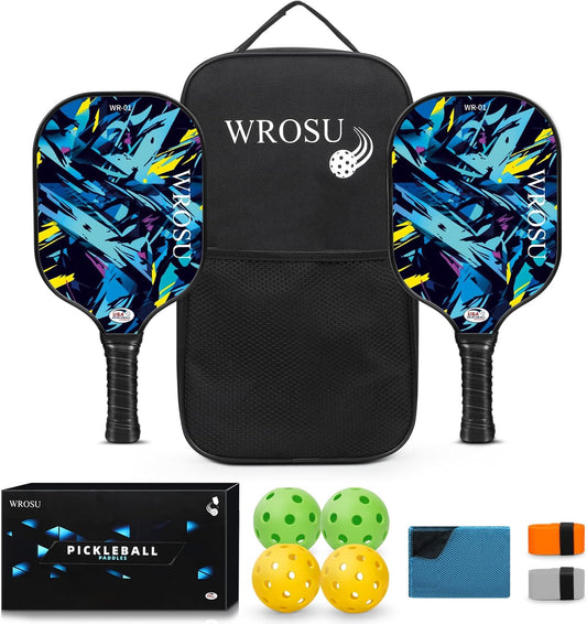 Rallyborn Doubles Starter Set — 2 T300 Carbon Paddles, Balls, Bag & Accessories