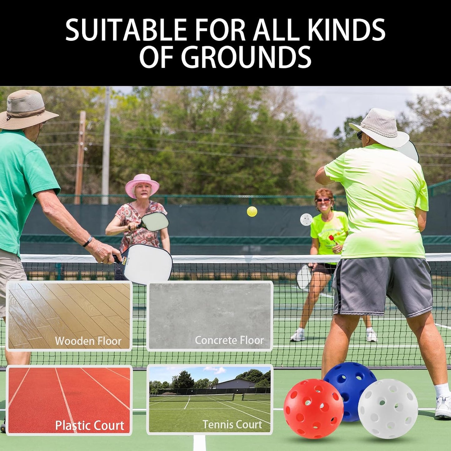 Rallyborn Optic Outdoor Pickleballs — 40-Hole High-Visibility Tournament Balls