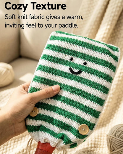 Rallyborn Handmade Paddle Cover — Gift-Ready Crochet Case with Present Bag