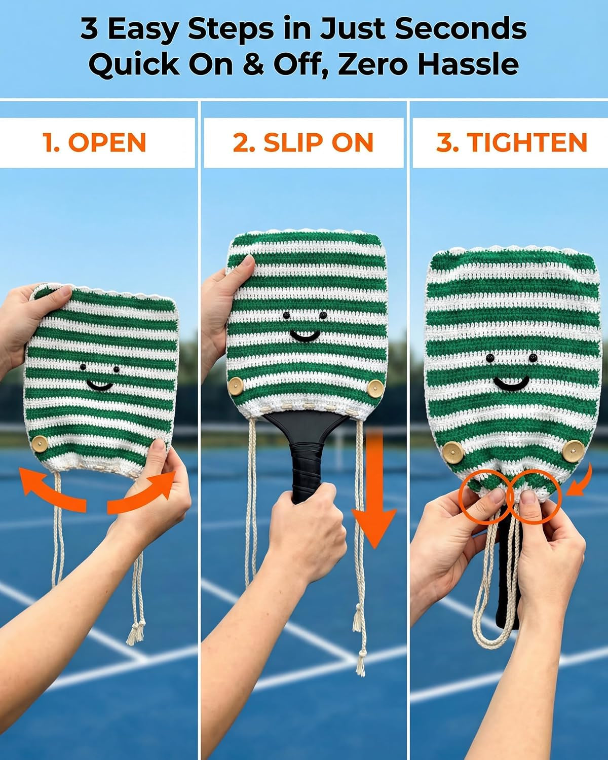 Rallyborn Handmade Paddle Cover — Gift-Ready Crochet Case with Present Bag