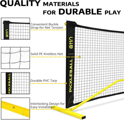 Rallyborn Driveway Net — Regulation-Size Portable Pickleball Net with Carry Bag