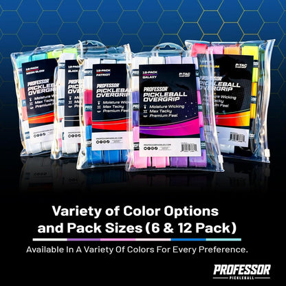 Rallyborn Pro Overgrips — Max-Tacky Moisture-Wicking Grip Tape, Multi-Pack