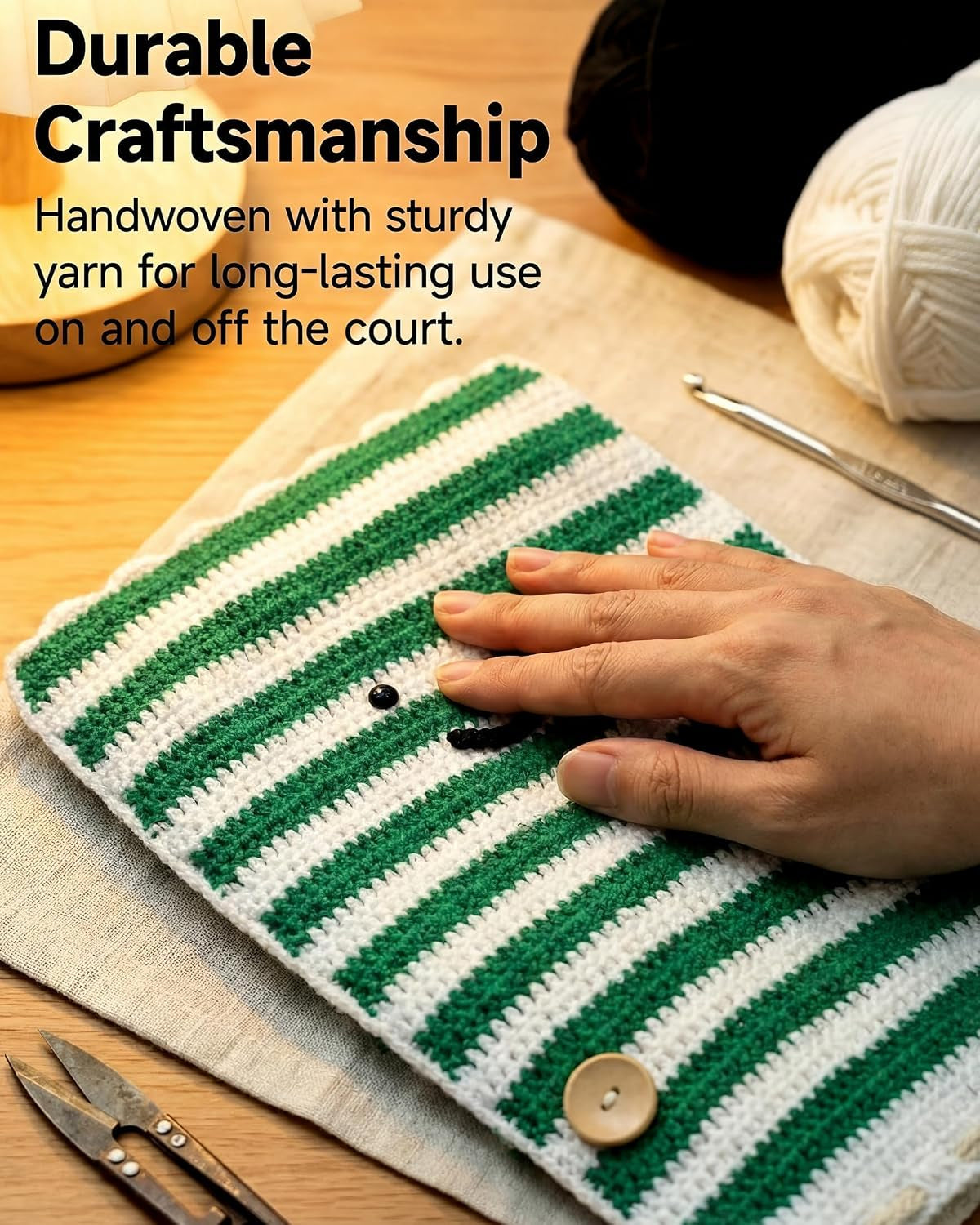 Rallyborn Handmade Paddle Cover — Gift-Ready Crochet Case with Present Bag