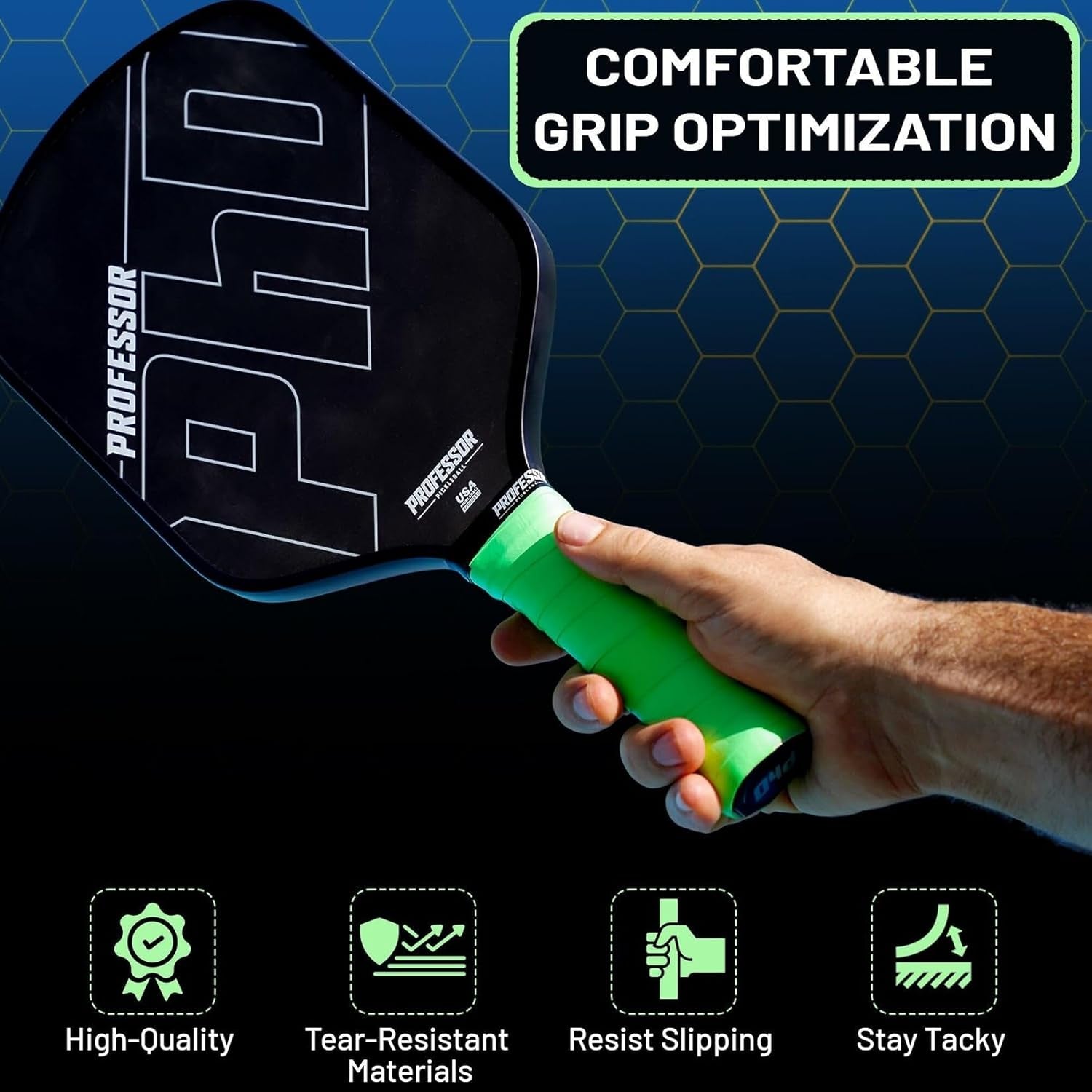 Rallyborn Pro Overgrips — Max-Tacky Moisture-Wicking Grip Tape, Multi-Pack