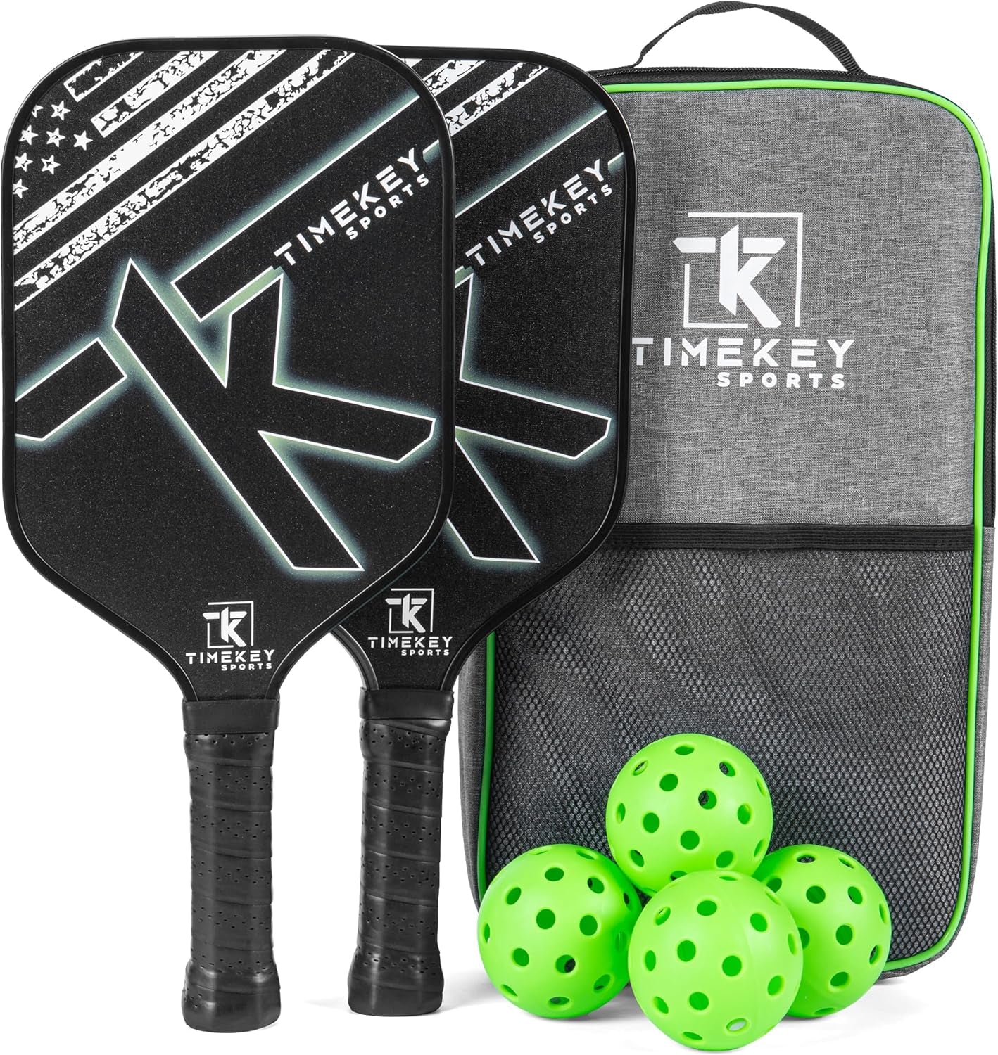 Rallyborn Carbon X2 Paddle Set — 2 T700 Raw Carbon Fiber Paddles, 4 Outdoor Balls & Carry Bag
