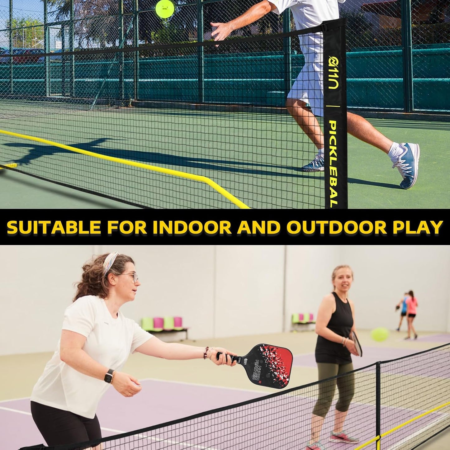 Rallyborn Driveway Net — Regulation-Size Portable Pickleball Net with Carry Bag